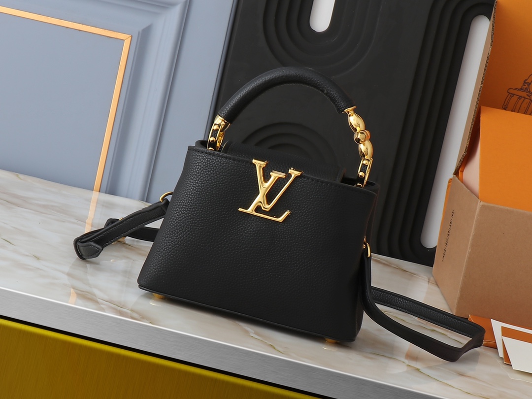 LV Classic Handbag Monogram Canvas Model M24583 Gold Hardware Unisex